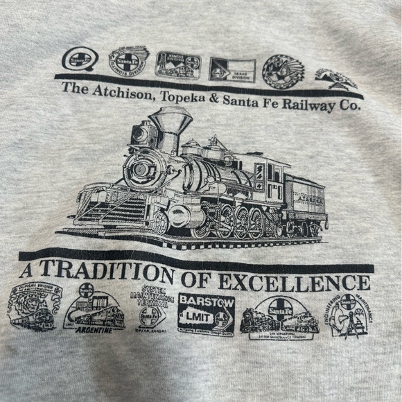 The atchison,topeka & santa fe Railway Co. crewneck Sweater Pullover Fal… - Picture 4 of 4